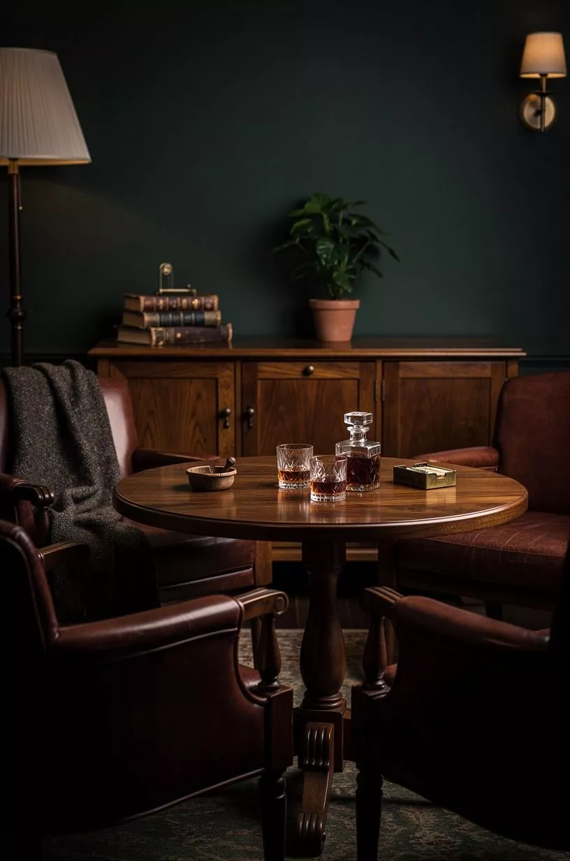 The Two-Wood Rule: mix exactly two wood tones