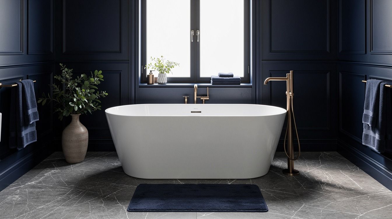 19 Dark Blue Bathroom Ideas That Feel Rich, Not Heavy or Flat