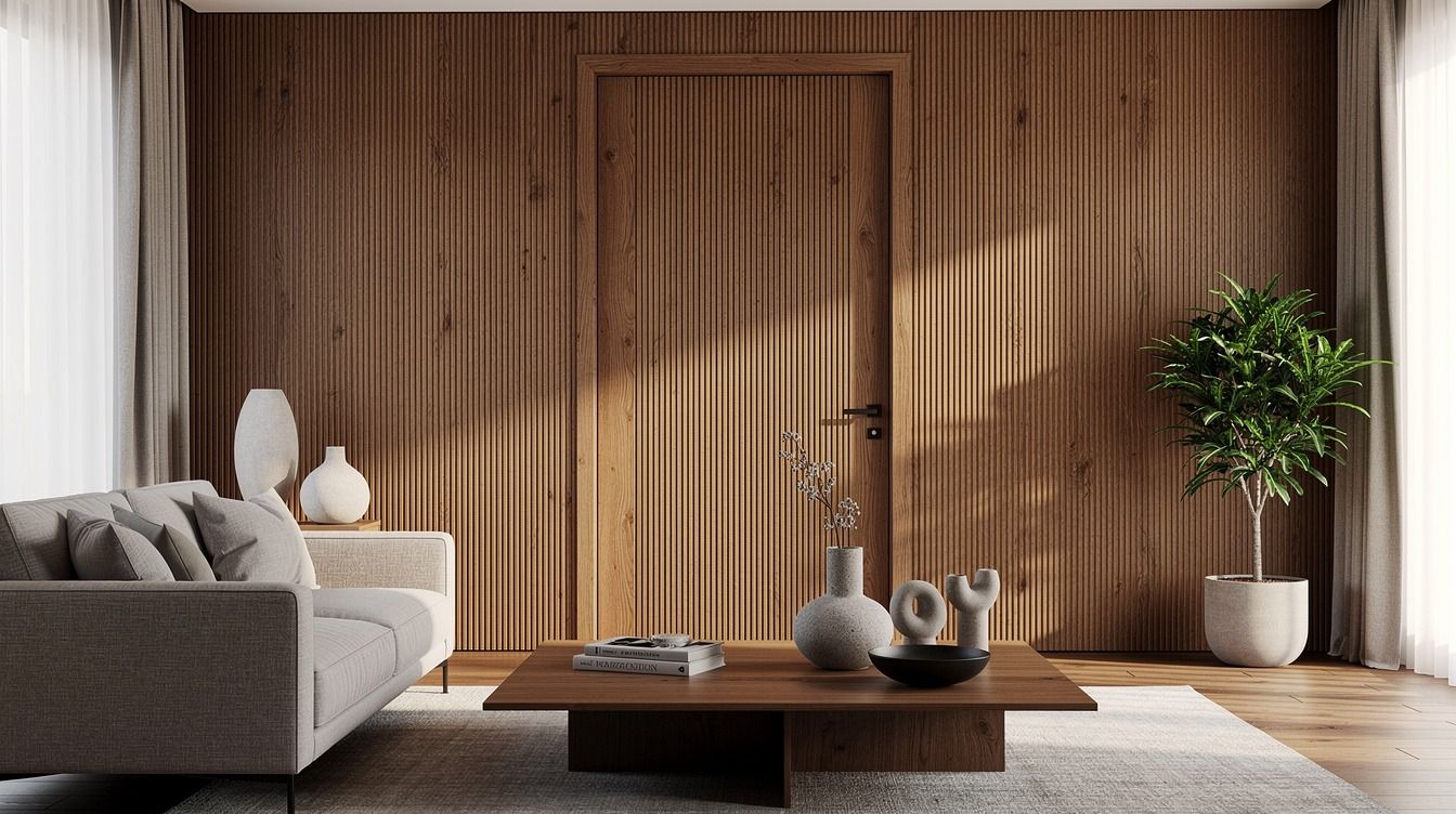 18 Fluted & Reeded Hidden Door Ideas for a Textured Statement Wall