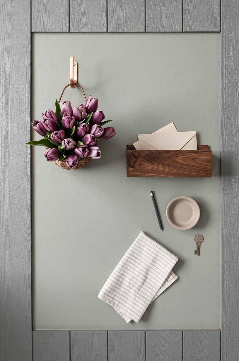 Hang a tulip basket on the door