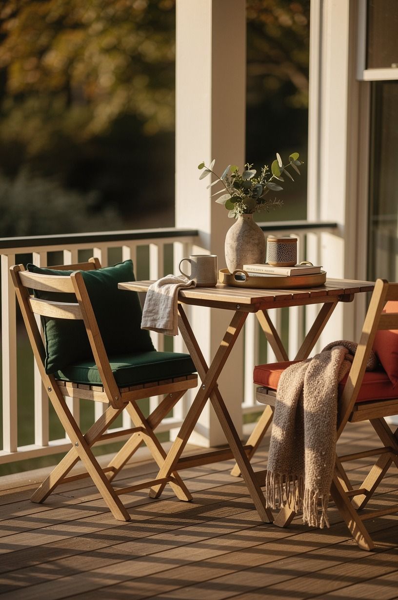Choose a bistro table over a full patio set