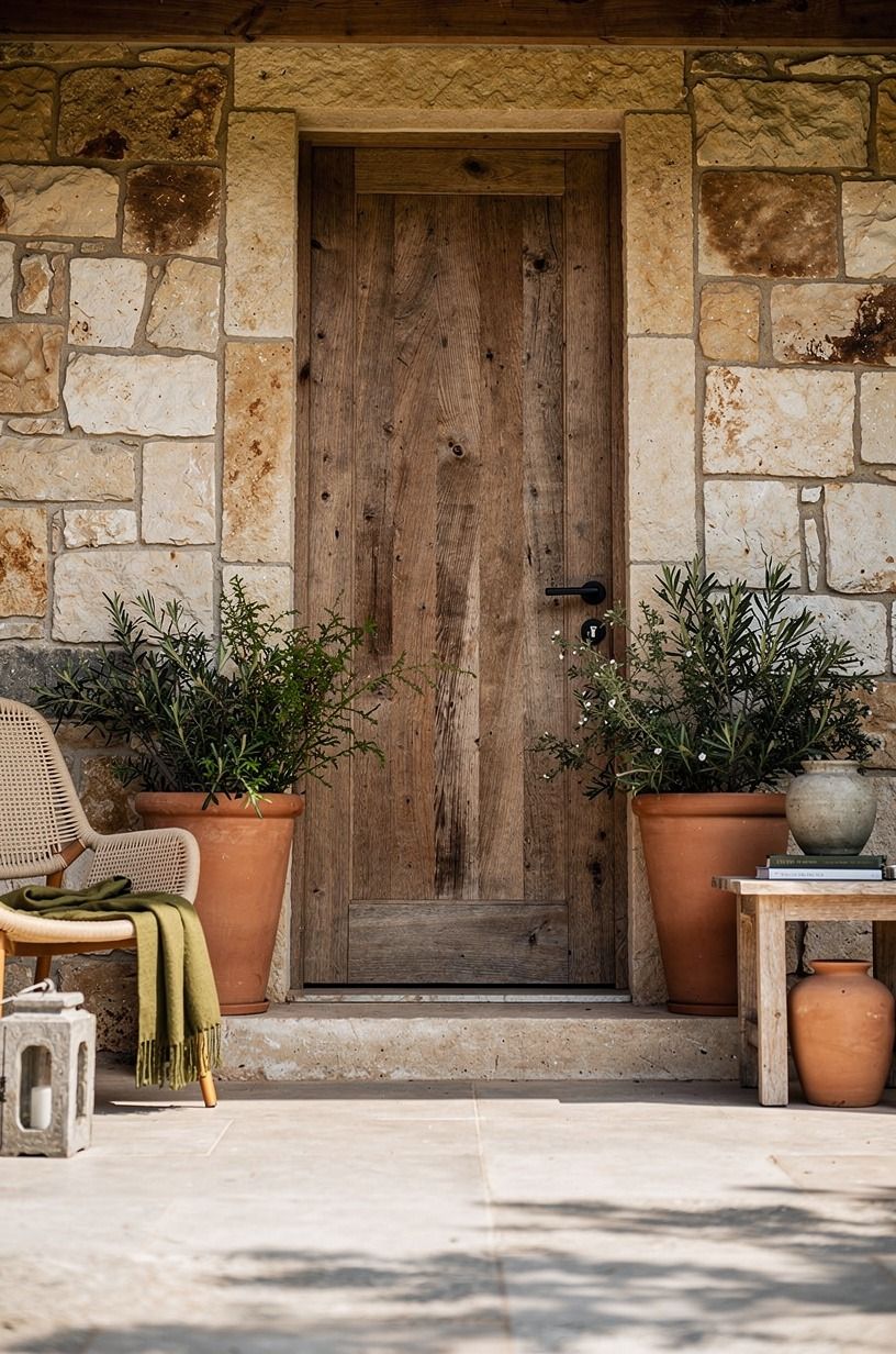 Frame the Door with Two Matching Pots