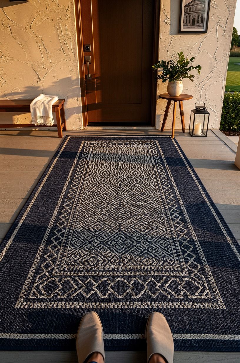 Layer a Rug That Belongs Outdoors