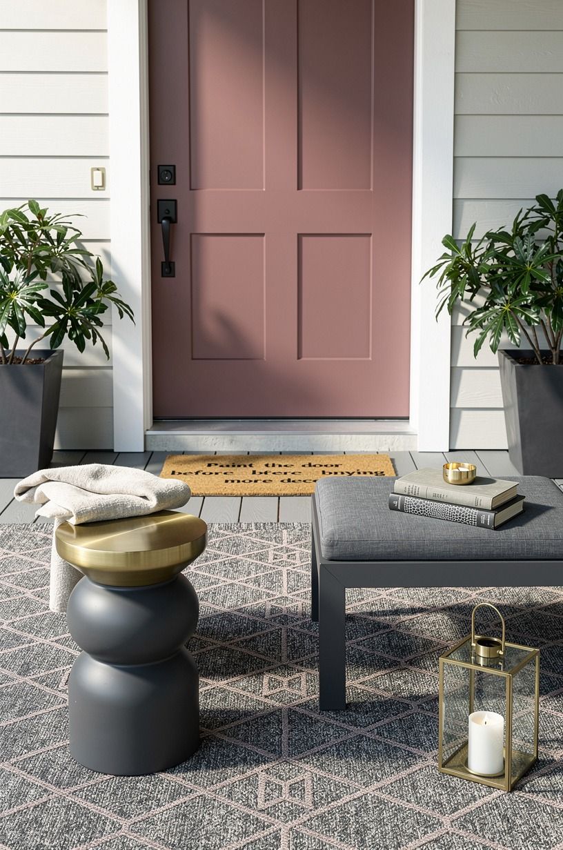 Paint the door before buying more decor