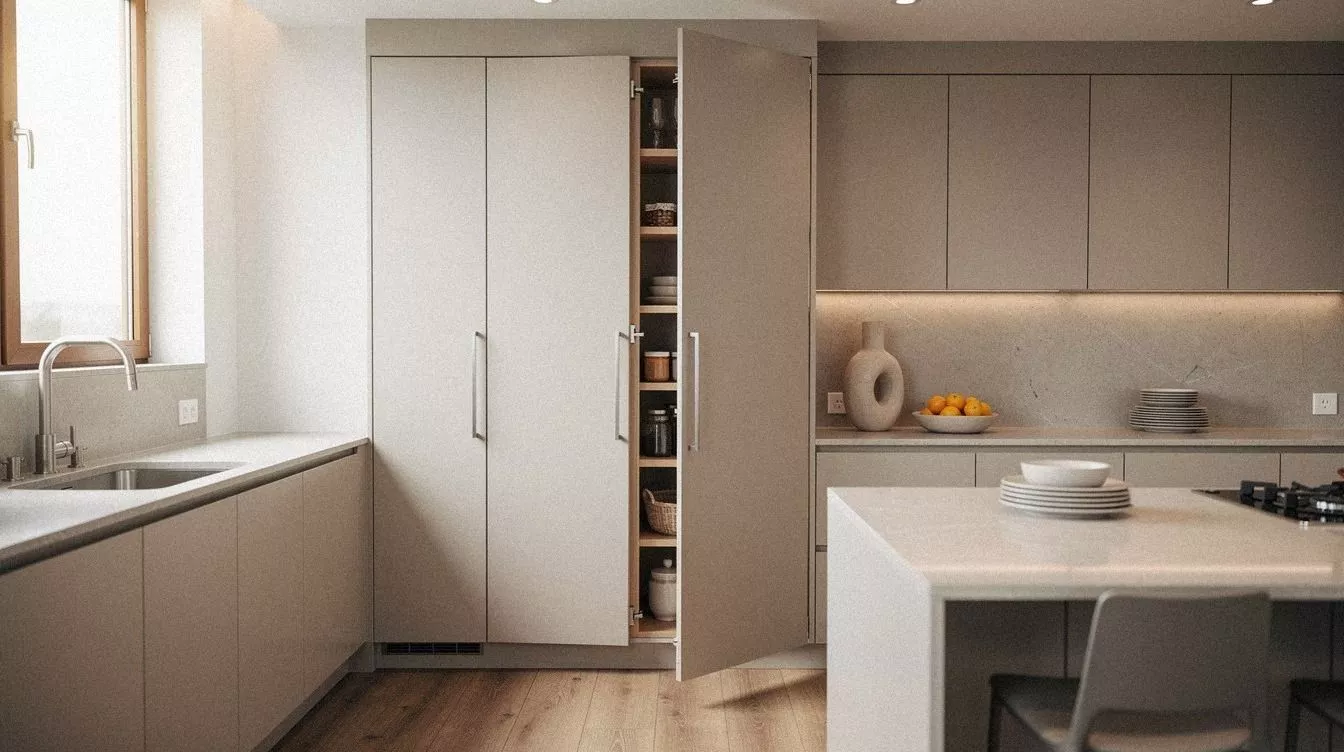 How to Hide a Kitchen Door Behind Seamless Pantry Storage