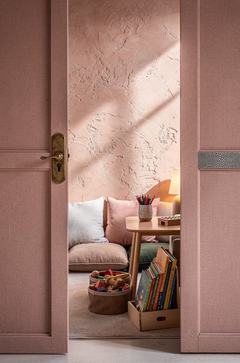 Tuck a play nook behind paneled walls