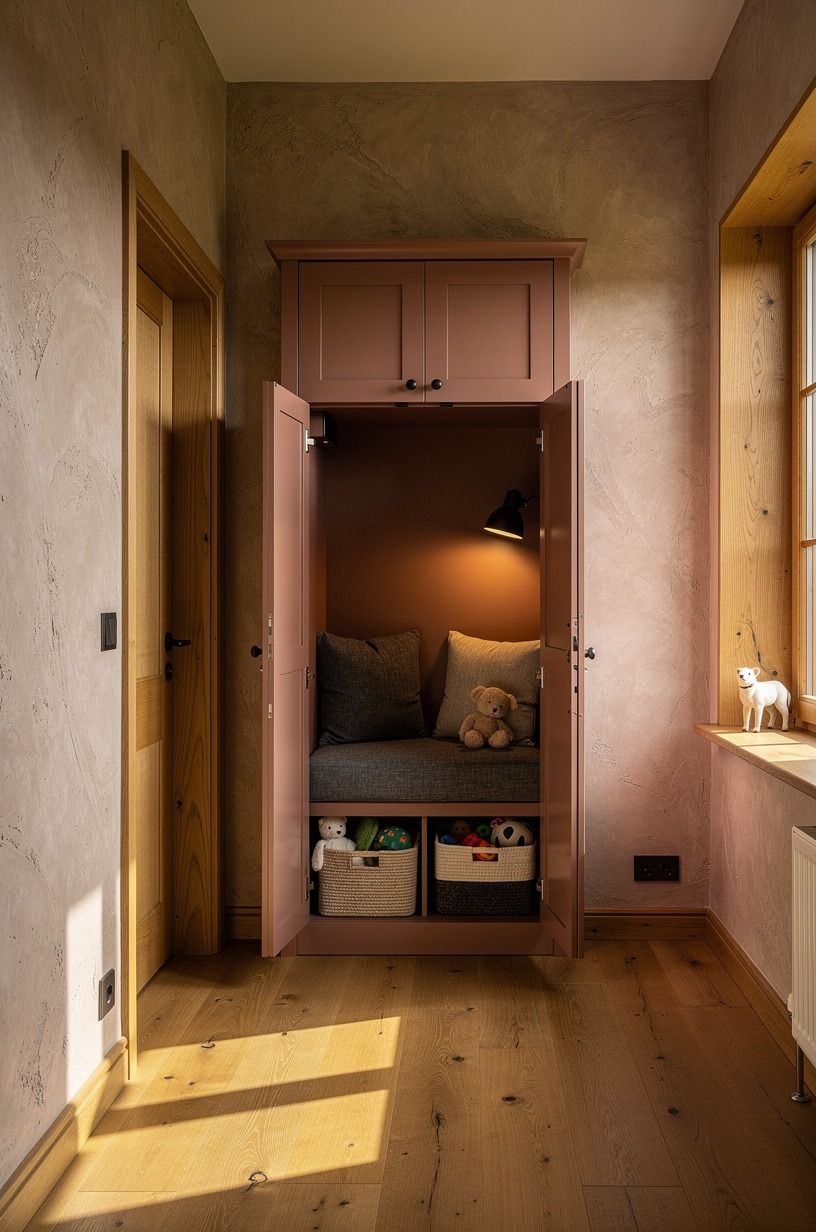 Convert a landing cabinet into a hideout