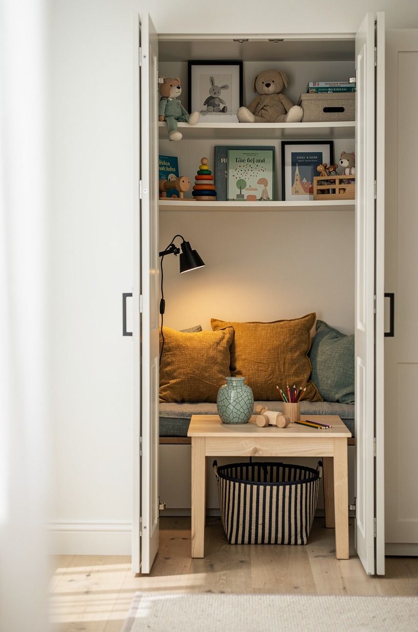 Turn a wardrobe into a tiny clubhouse