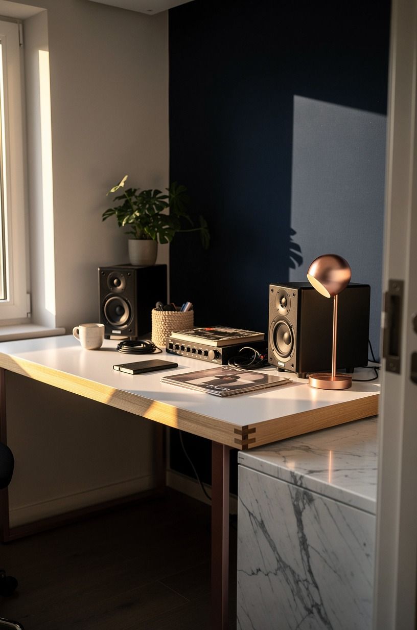 What color should you paint behind the monitors?