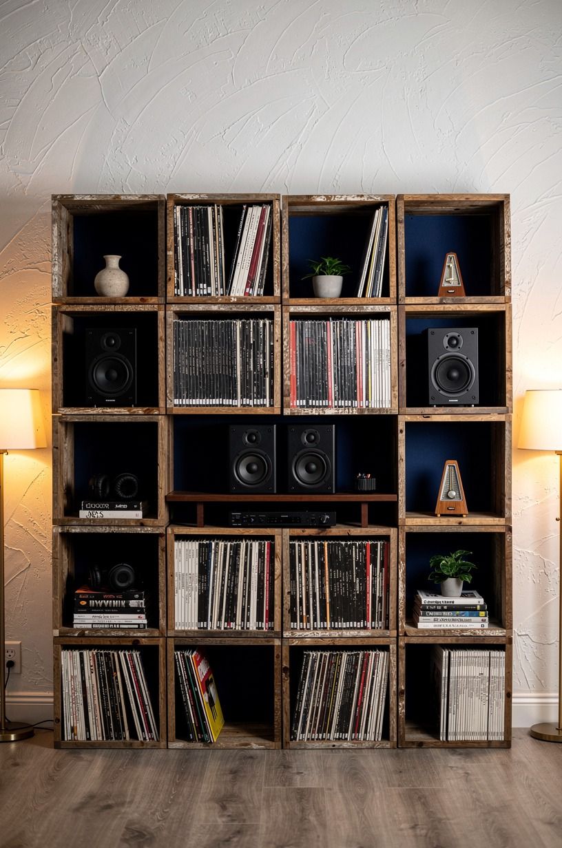 The IKEA KALLAX move for albums and speakers