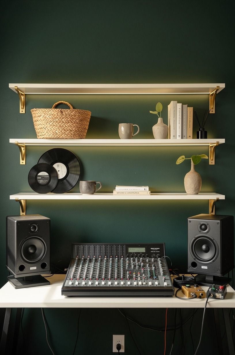 Why did I run LED strips under every floating shelf?