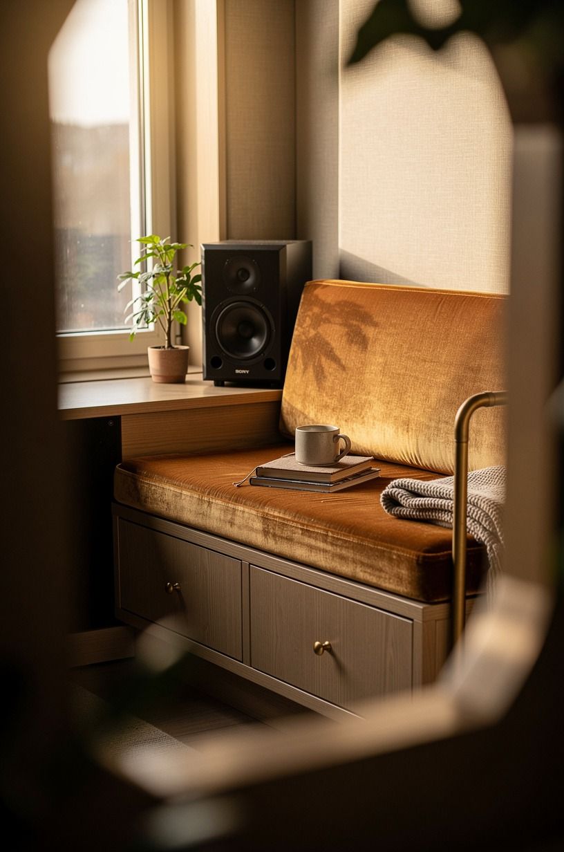 Build IKEA KALLAX storage beneath the window bench