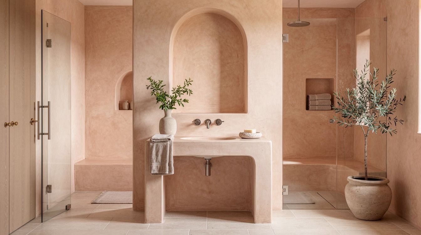 17 Modern Mediterranean Bathroom Style Ideas That Feel Fresh, Not Themed
