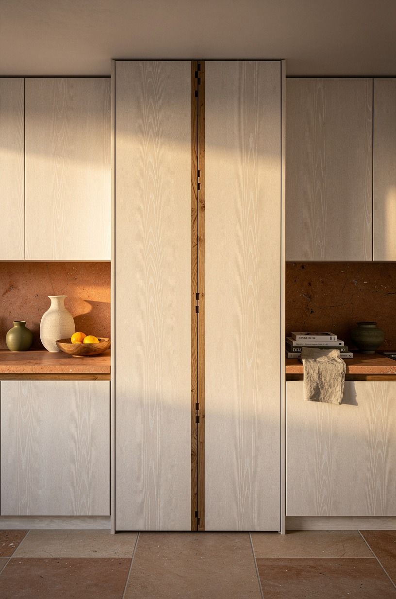Start with cabinet-matched pantry fronts