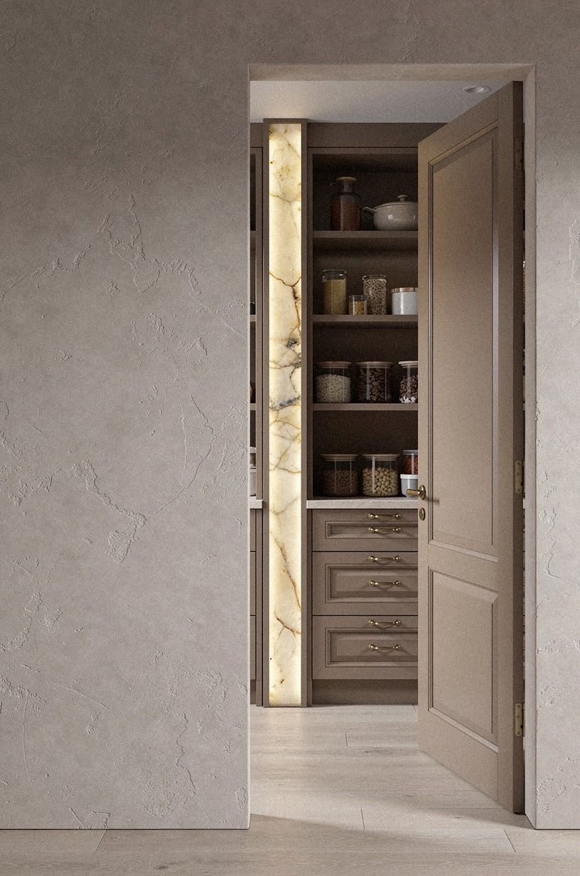 Panel a walk-in door with shaker fronts