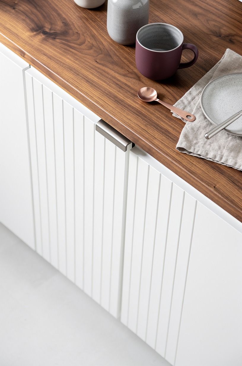 Layer beadboard across a concealed pantry entry