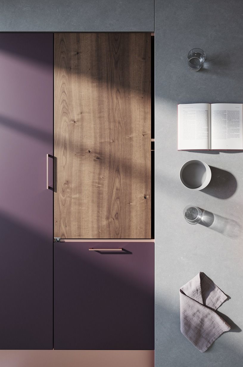 Frame the doorway with full-height kitchen panels