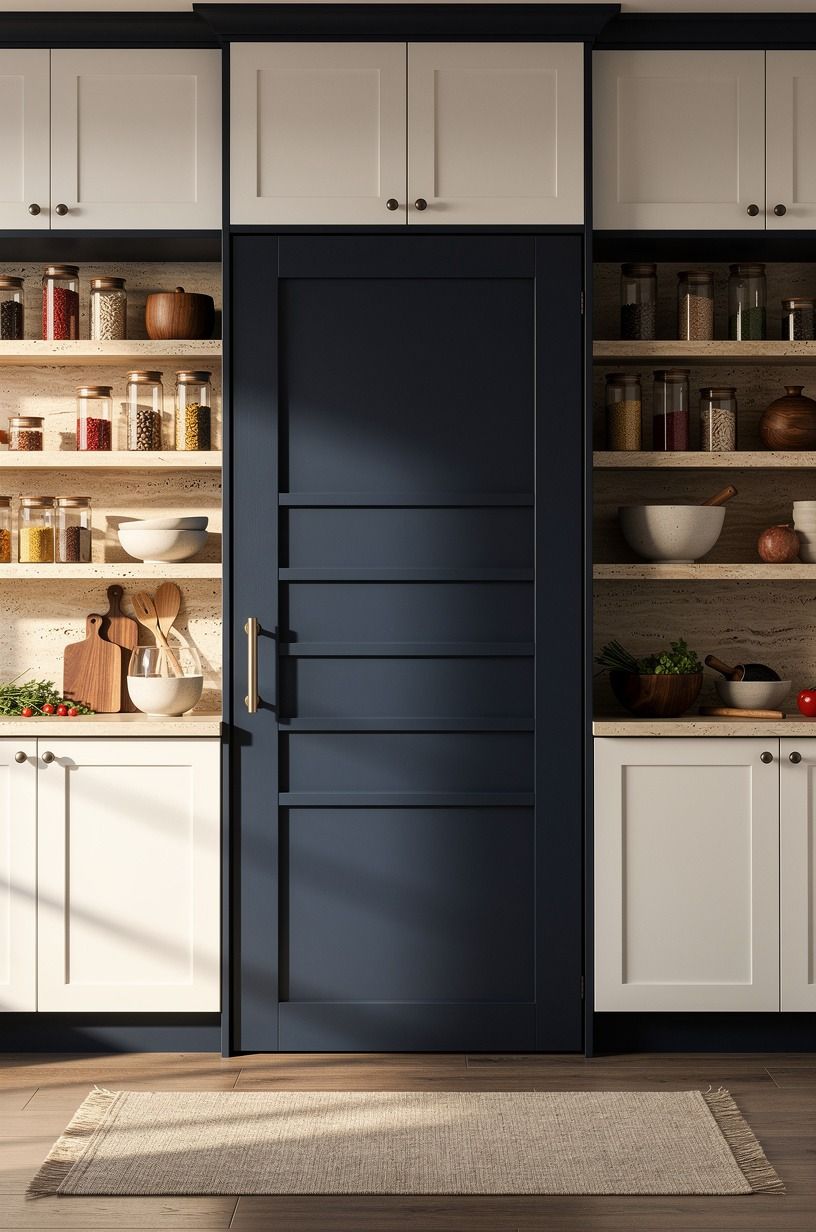 Hang shallow spice rails on the detail door