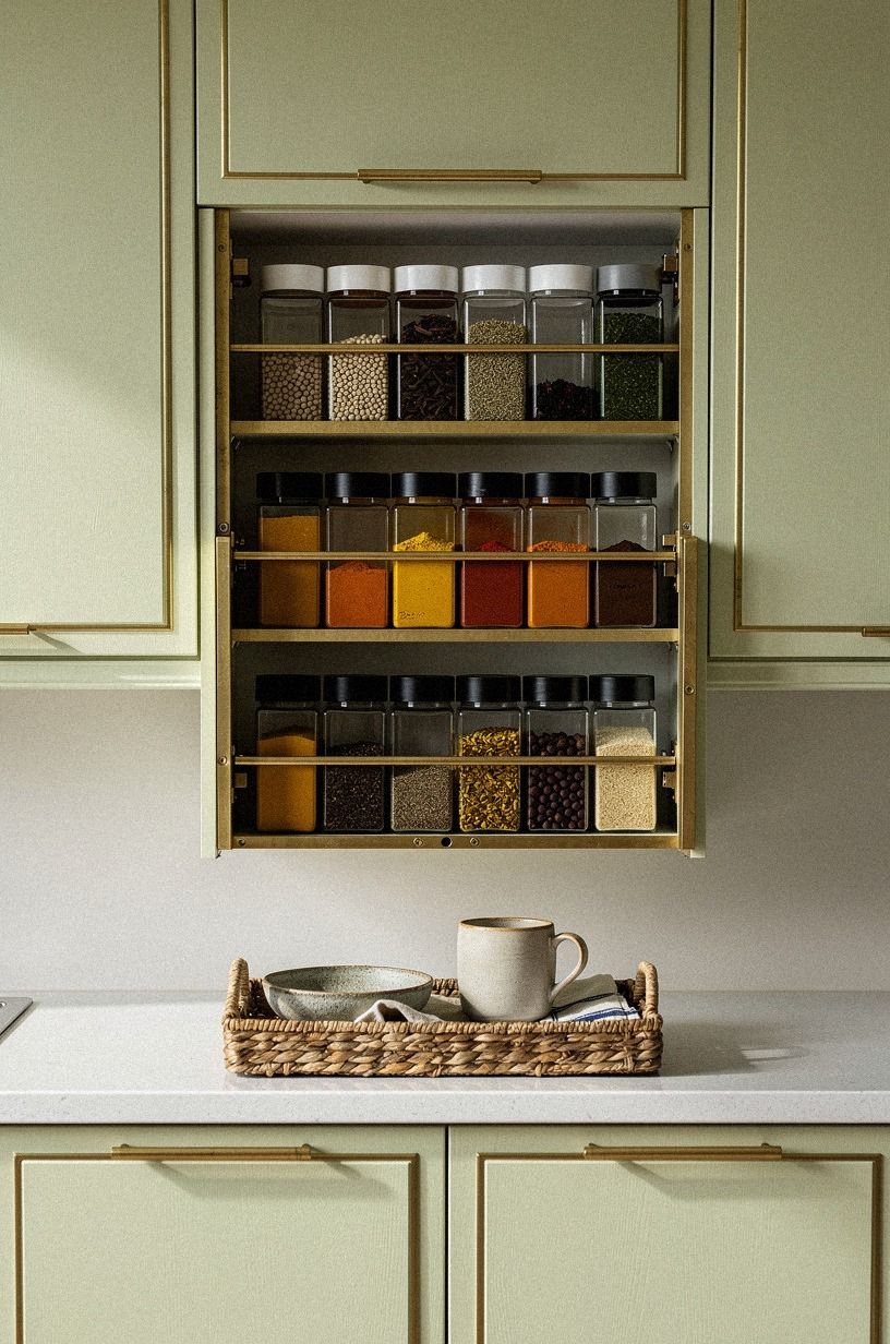 Build a spice rack that swings open