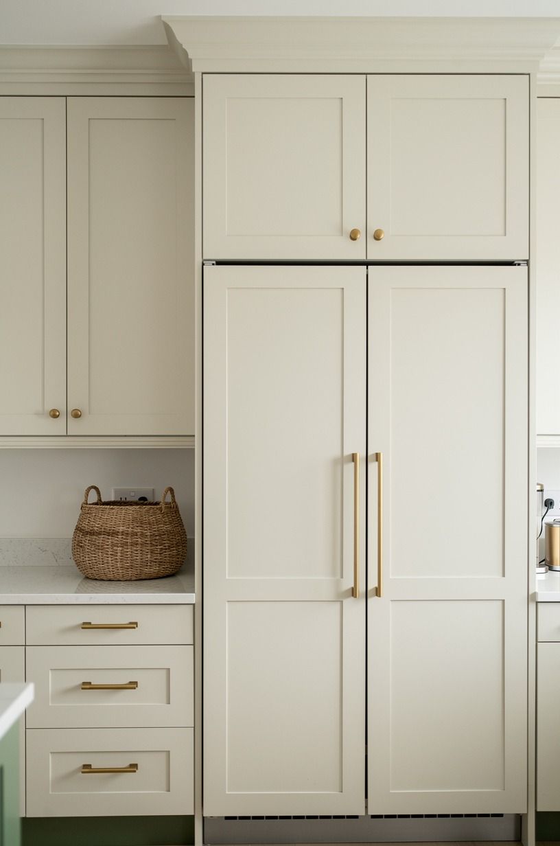 Extend crown molding over the pantry break