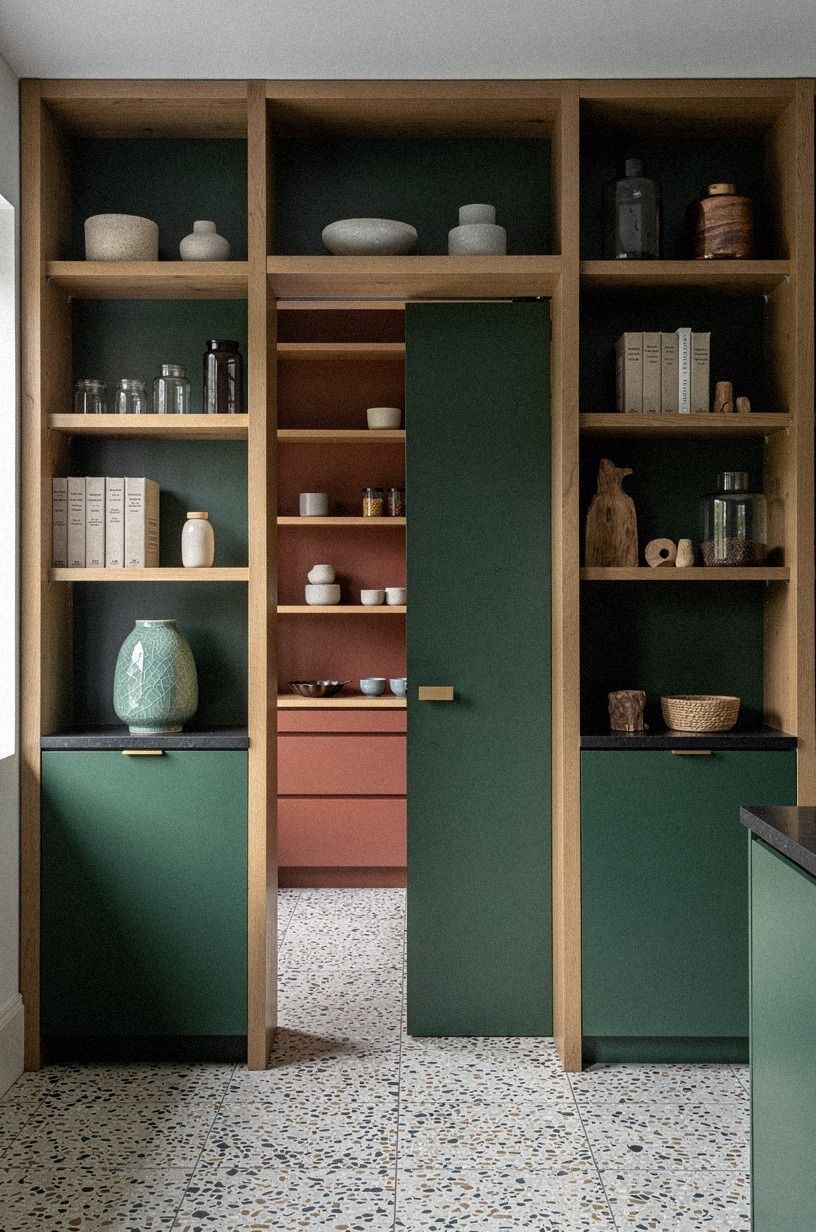 Blend a detail door into pantry shelving
