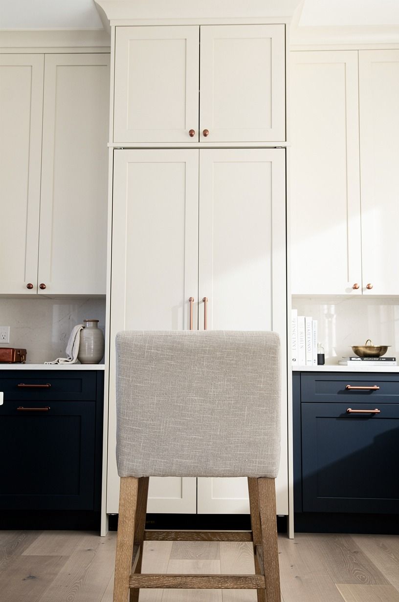 Frame the door with floor-to-ceiling shaker panels