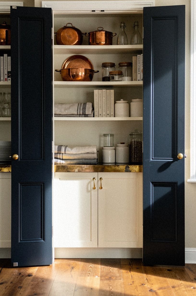 Tuck a butler pantry behind pocket doors
