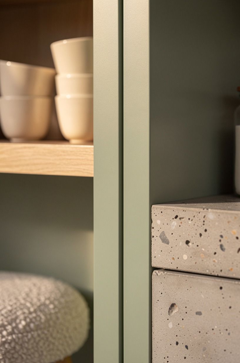 Hide the entrance inside a coffee station wall