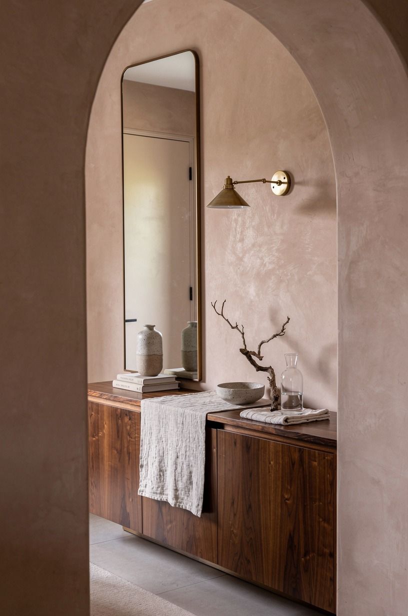 Mount a floor-length mirror over the door panel