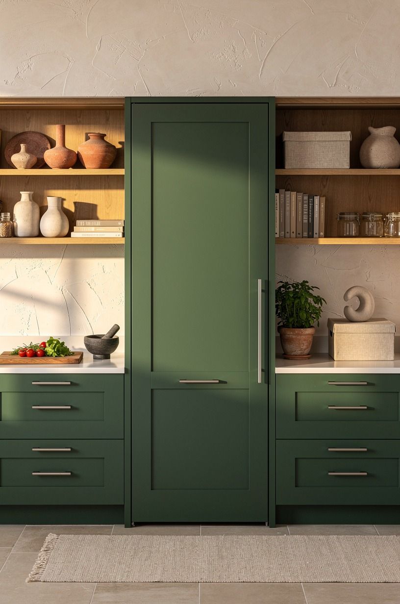 Hide the entrance inside a paneled appliance wall