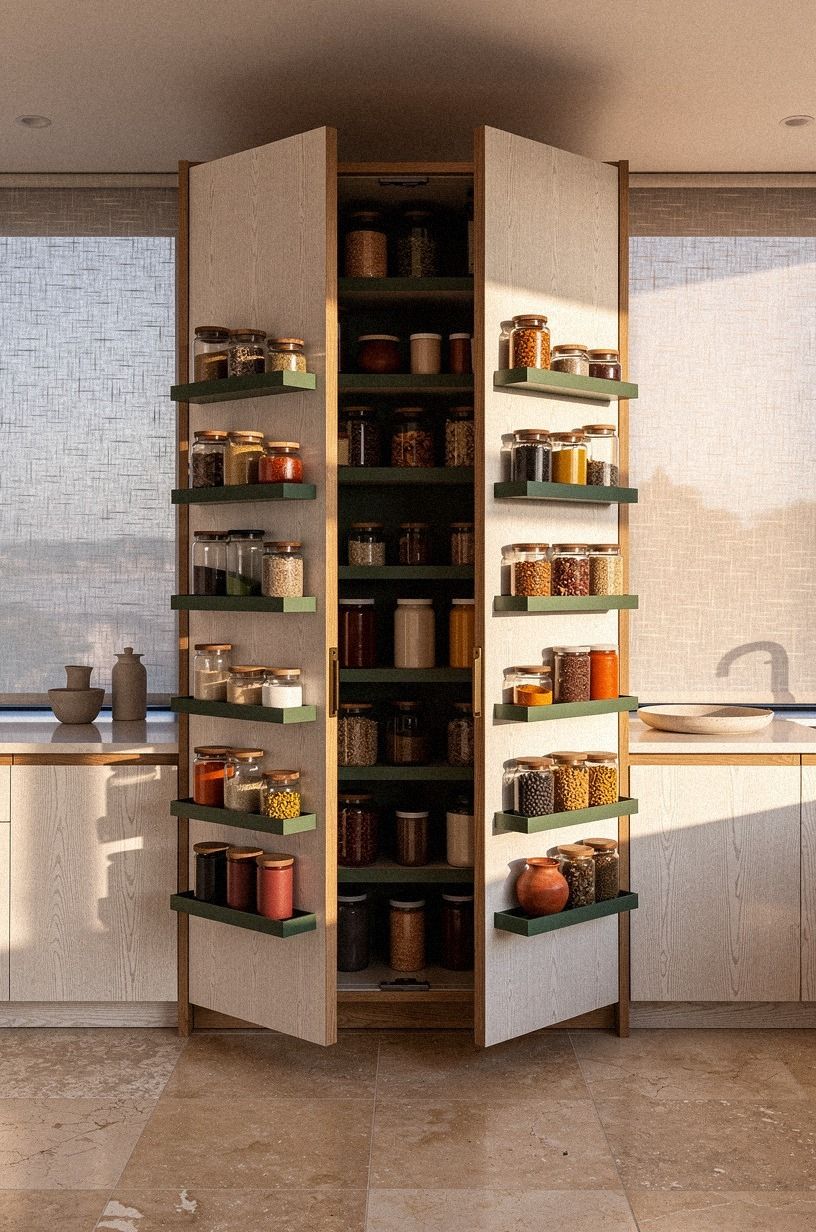 Create a spice wall that swings open