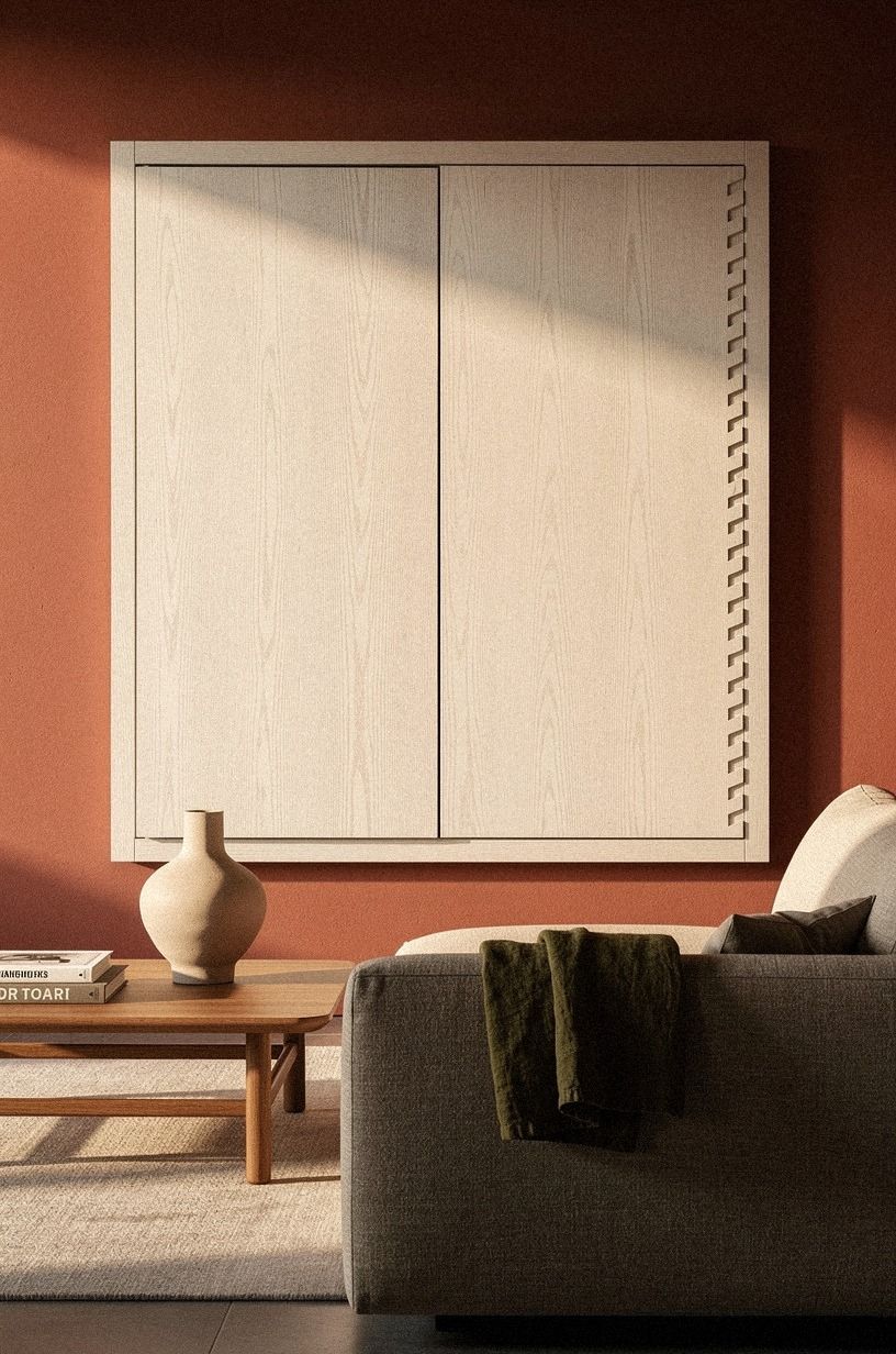 Pocket the TV wall behind flush panels