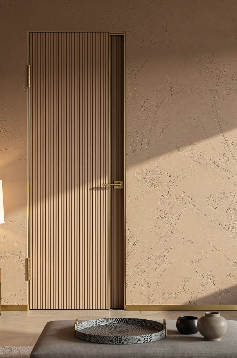 Hide the latch inside a vertical groove