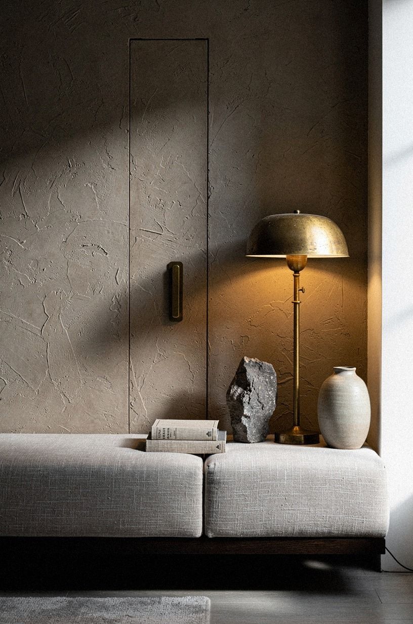 Anchor the passage beside the fireplace wall