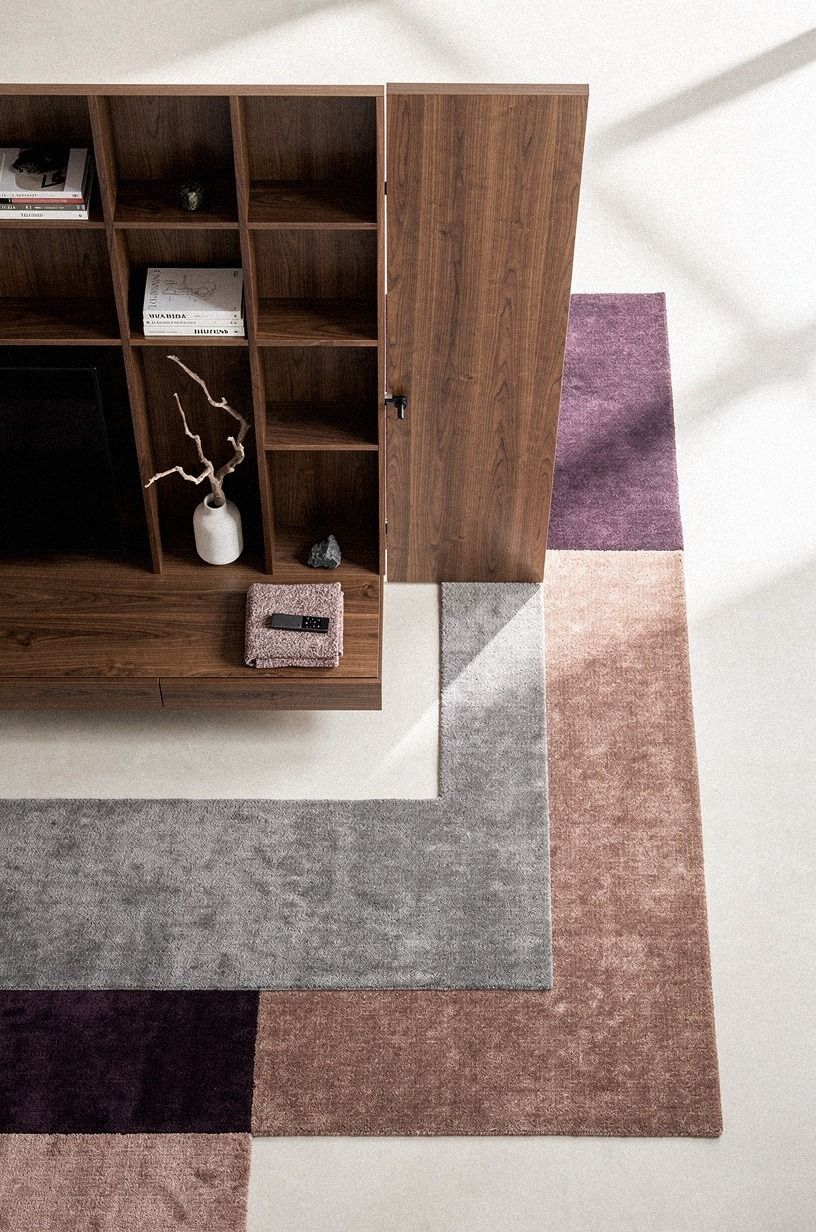 Blend a push-latch door behind shelving