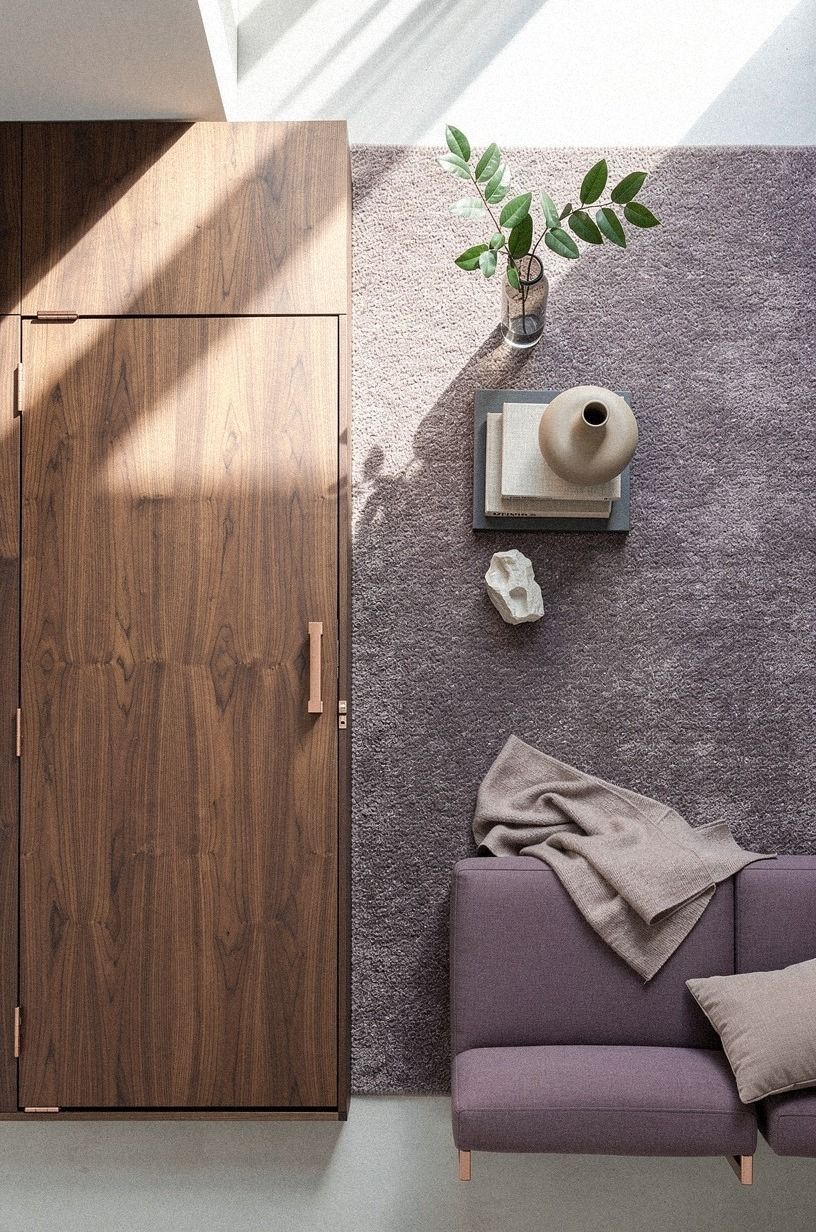 Disguise the swing door as built-ins