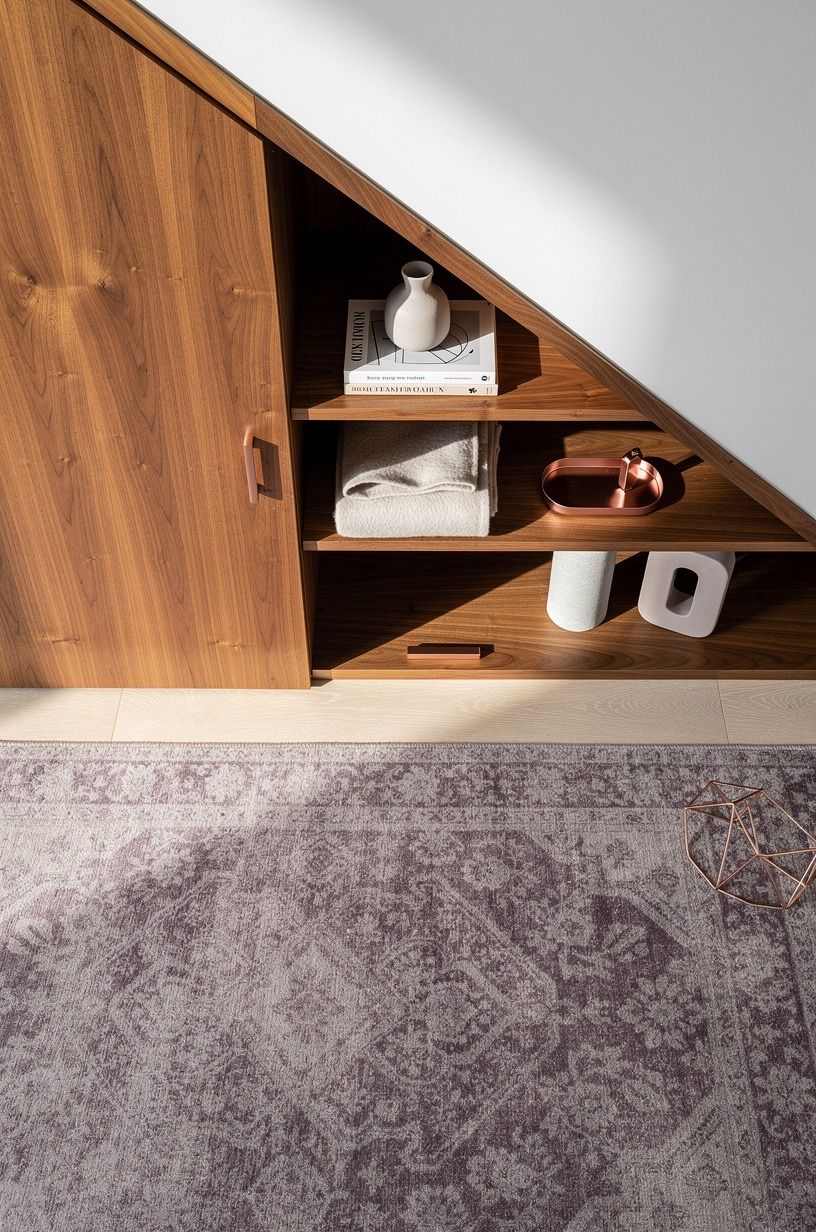 Blend a bookcase door into the stair wall