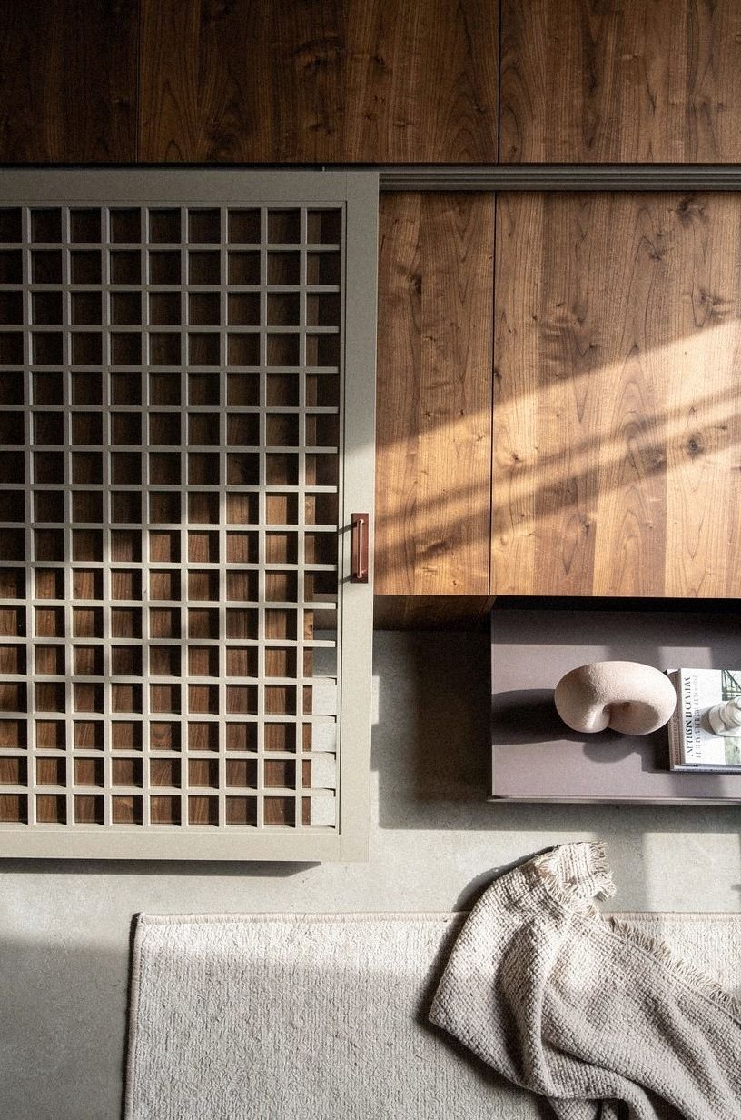 Camouflage the panel with oversized grid molding