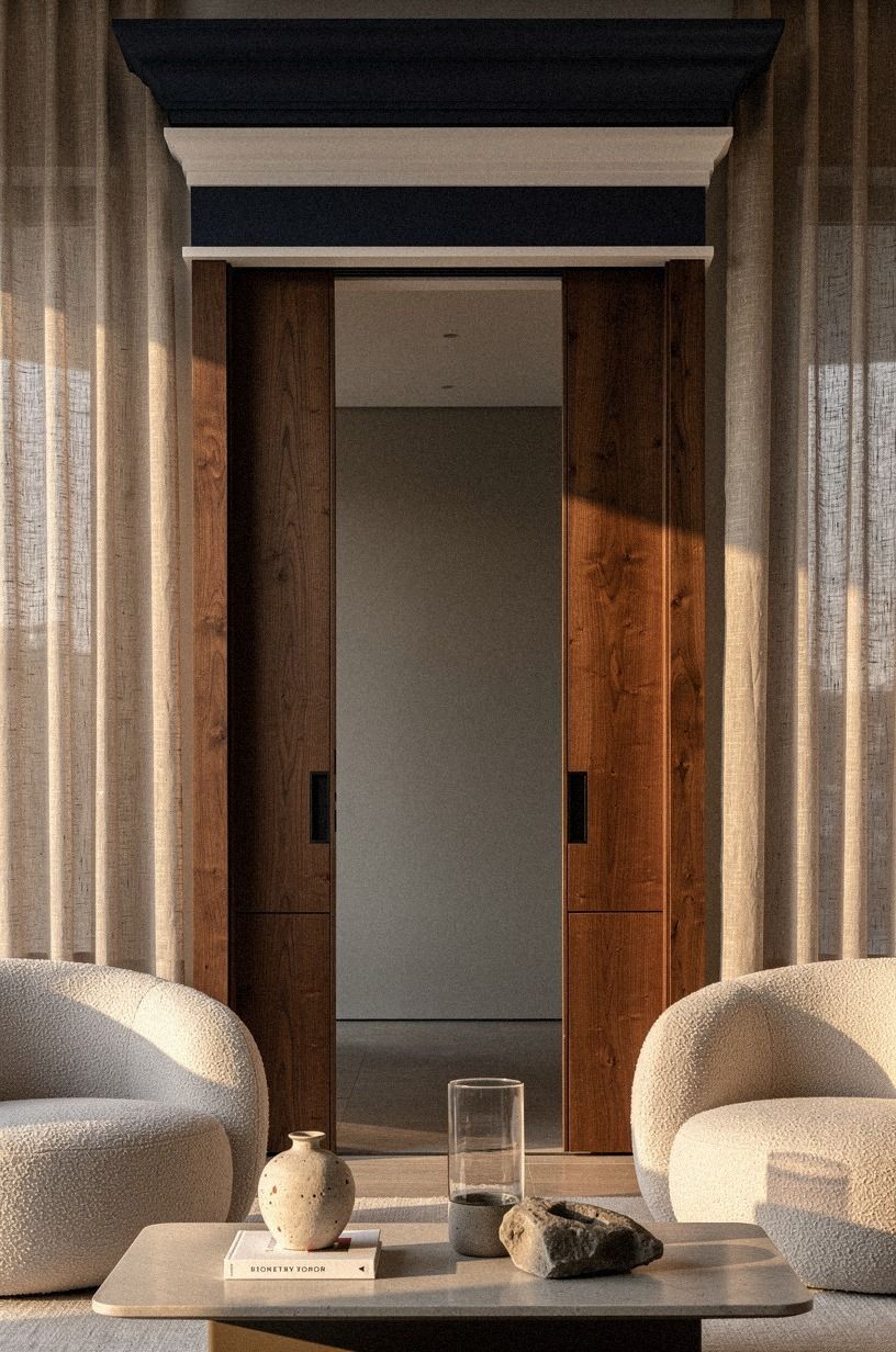 Hide the track inside a coffered header