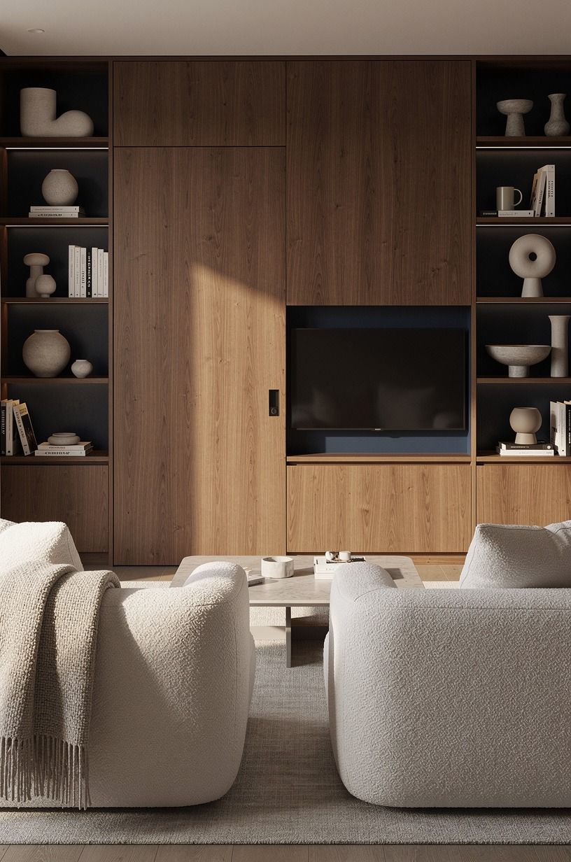 Blend the door into a media wall