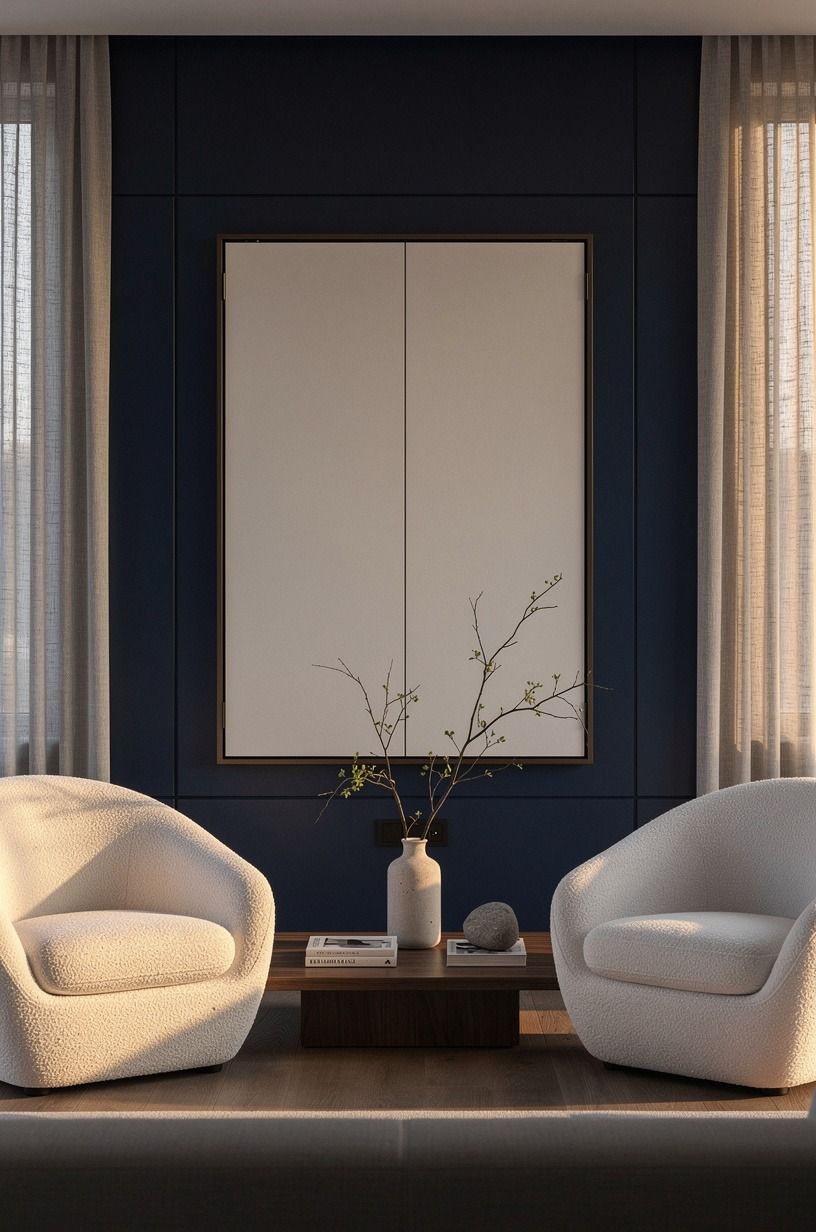 Hang oversized art on concealed pivot hinges