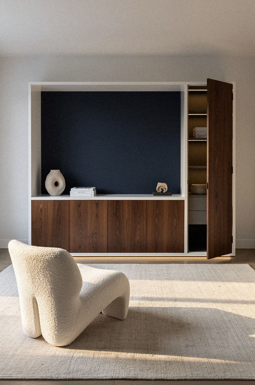Should the television or the door take center stage?