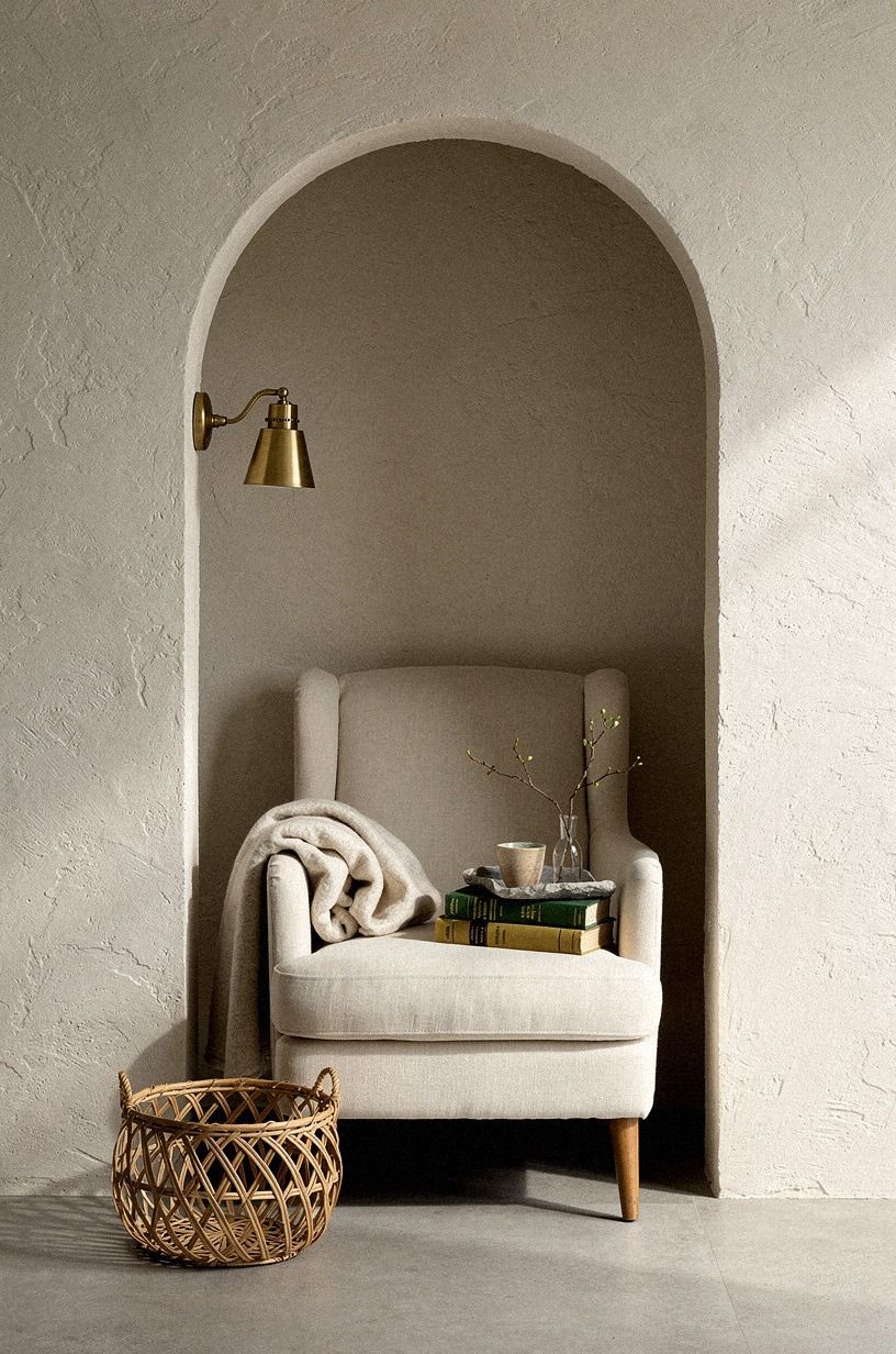 Slide a lounge chair under the arch