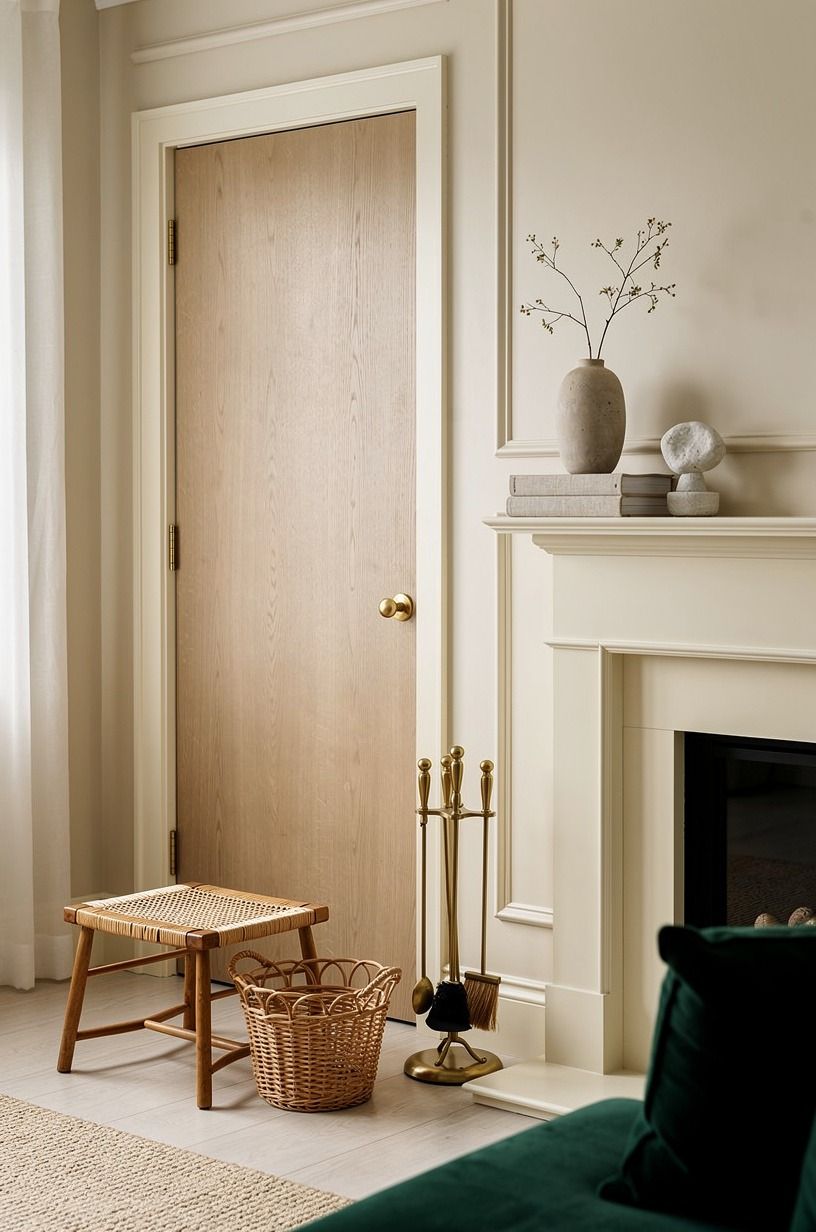 Build a concealed door beside the fireplace