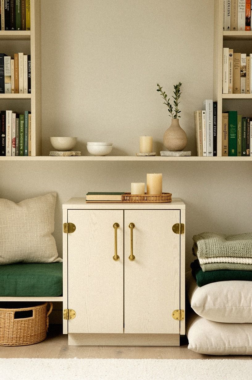 I tucked a cabinet under the ledge