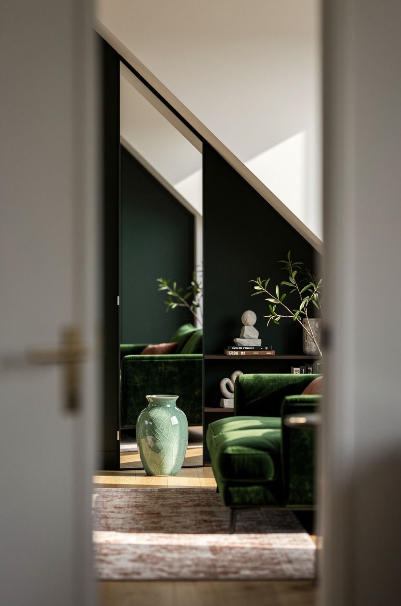 Could a mirrored panel fix a dark stair wall?