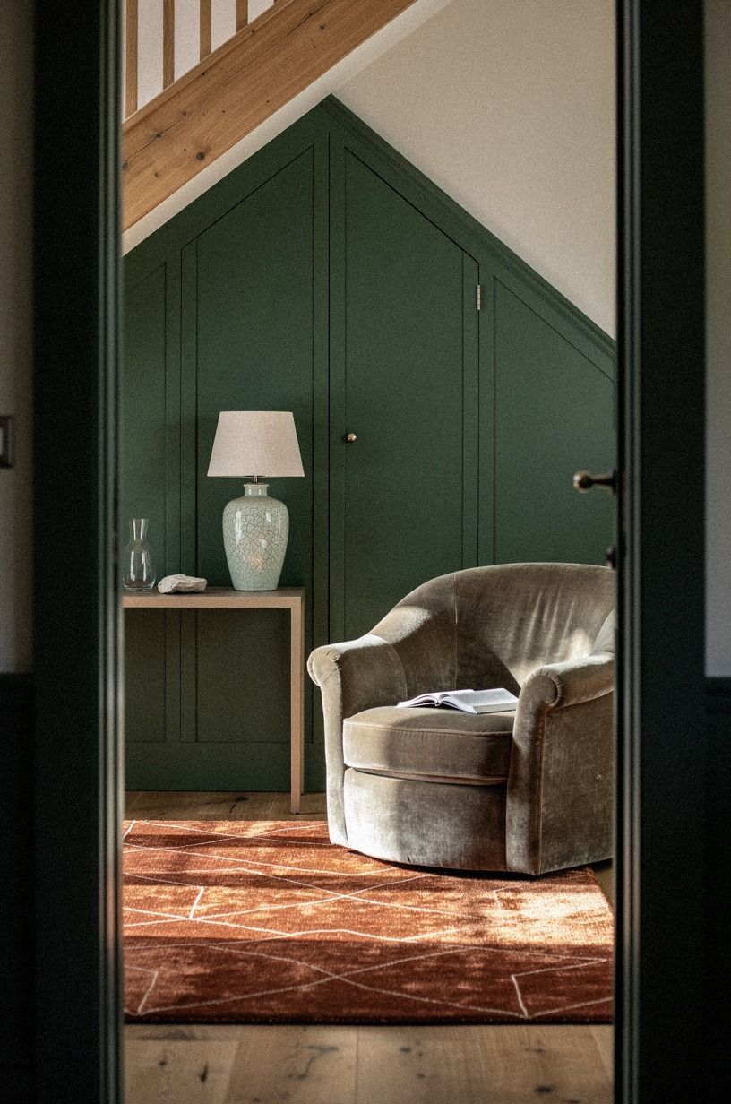 carry wainscoting straight across the panel
