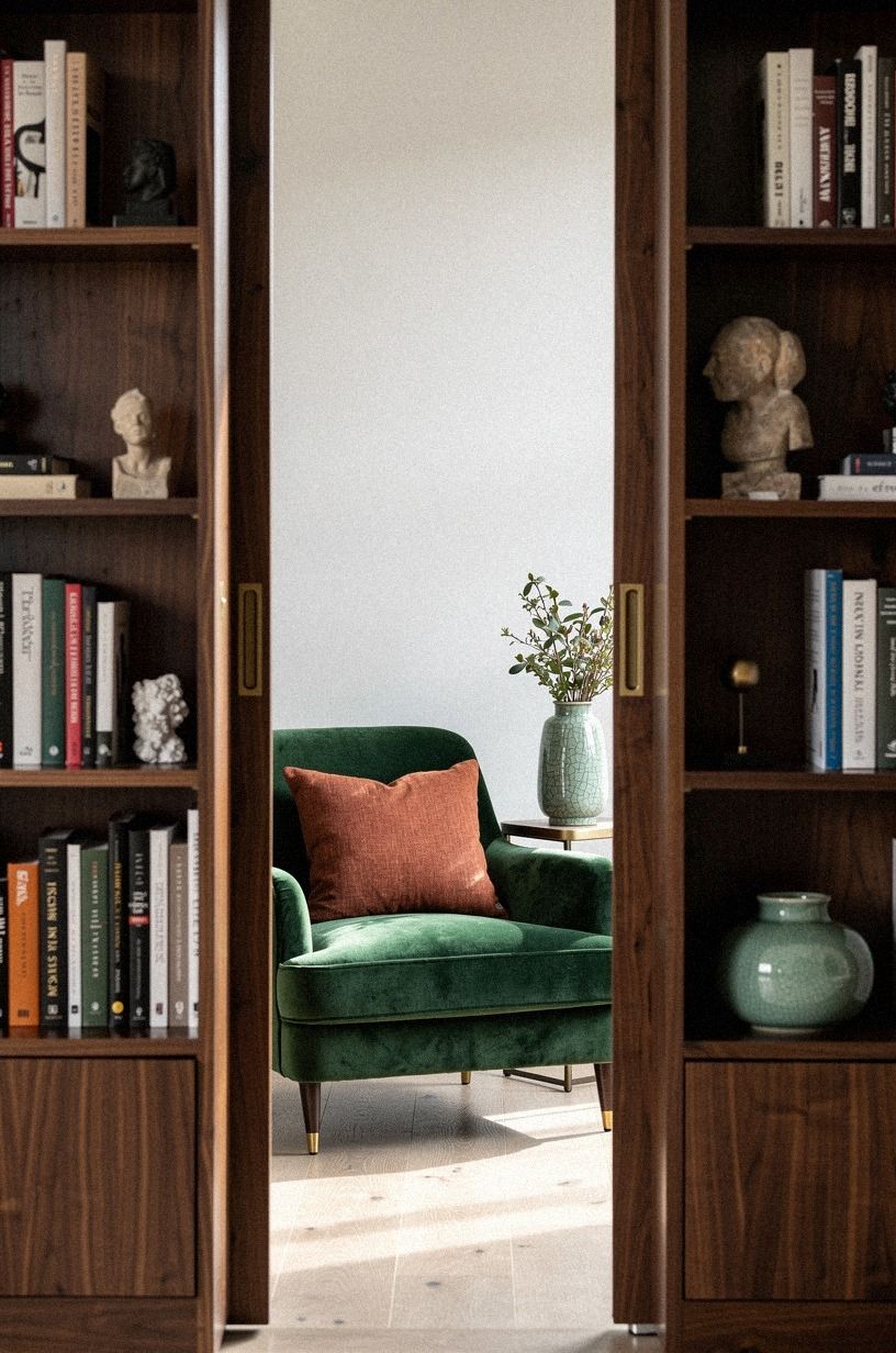 Build a pivot bookcase in matching walnut (The Pivot Reveal)