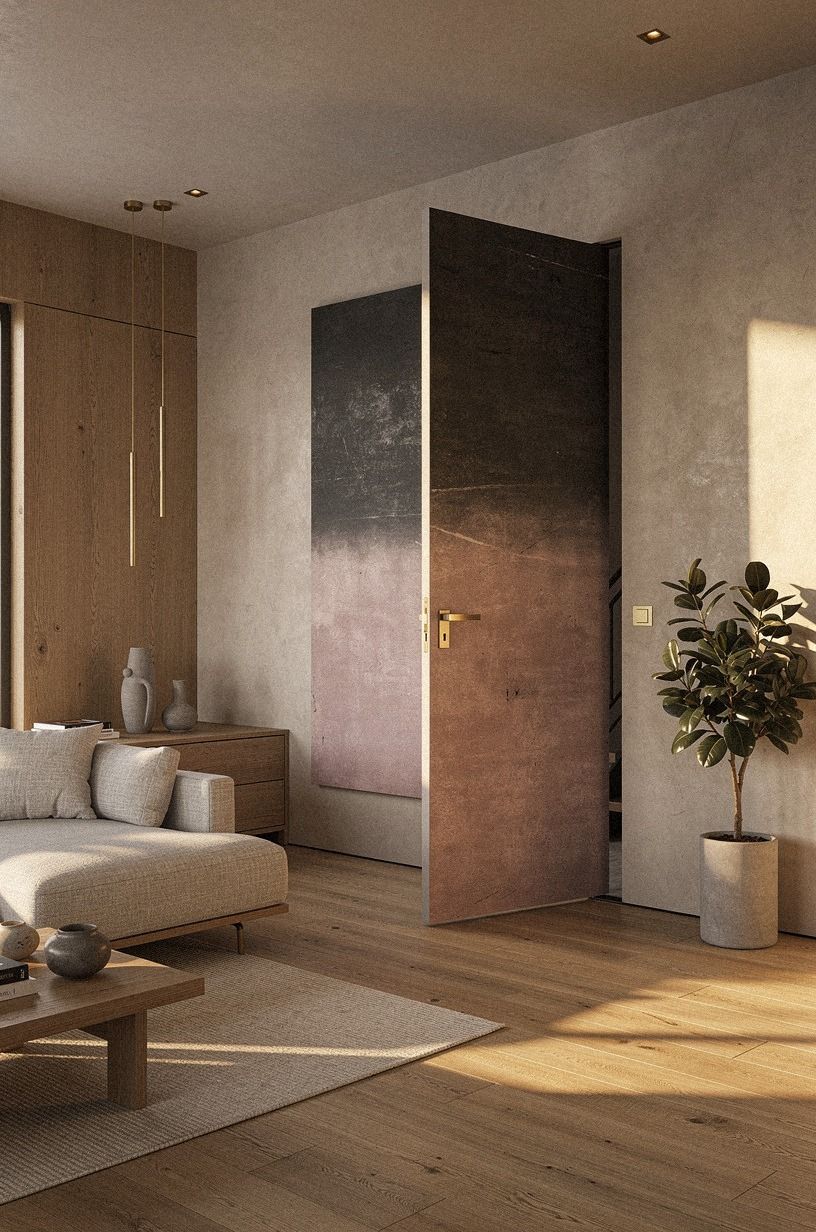 Disguise the swing with oversized wall art (The Cover Move)