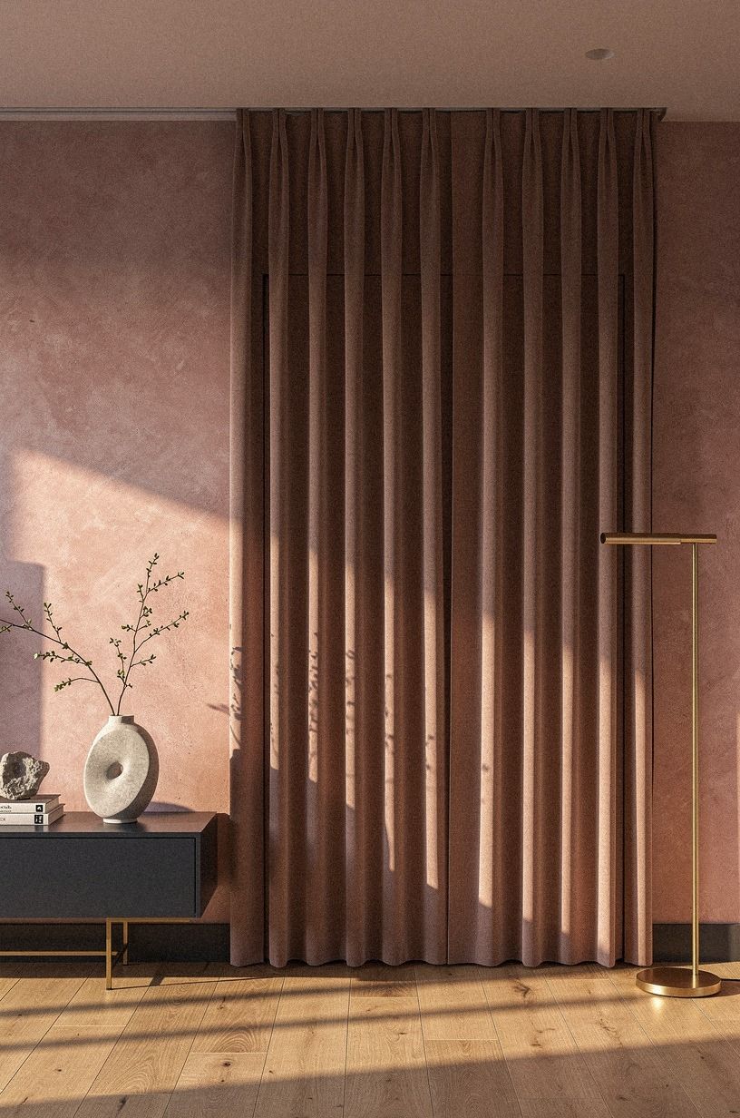 Frame the door with full height curtains